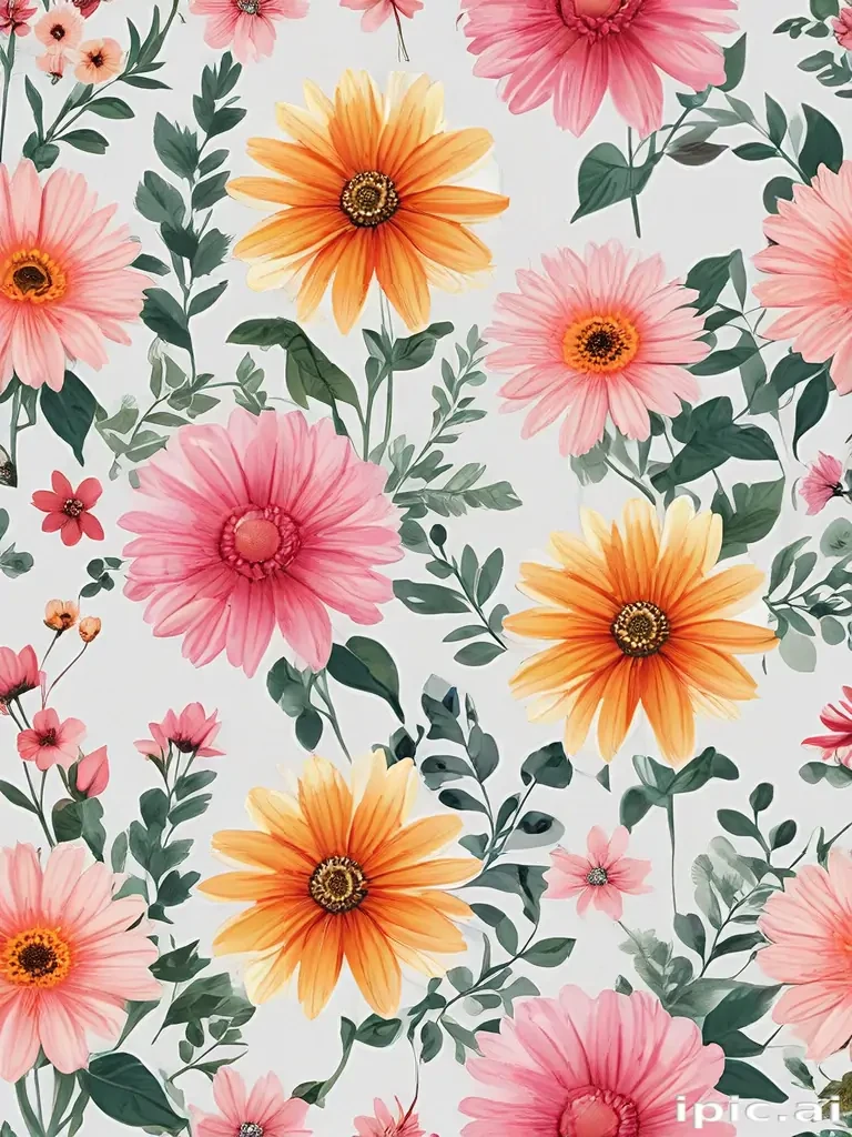 flowers clear background