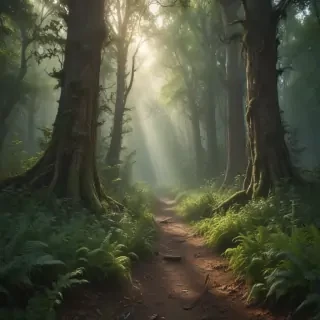 beautiful magical forest background