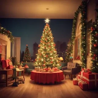 retro christmas image
