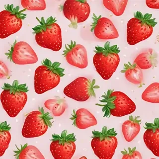 cute strawberry background