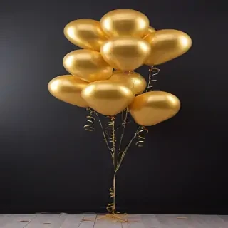 golden balloons