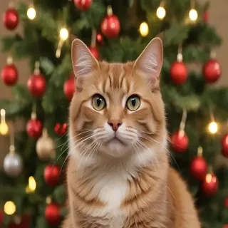 christmas cat background