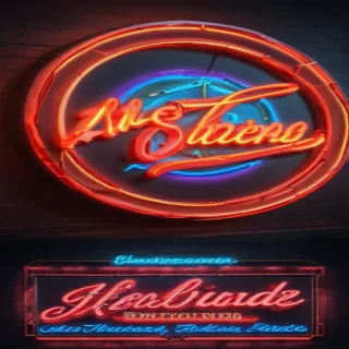neon sign mockup