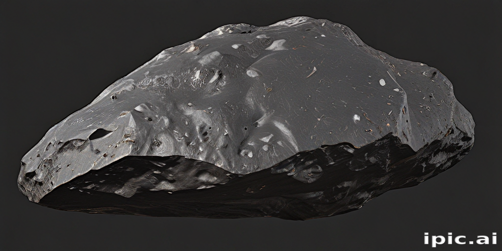 Meteor Pattern Metal Slate Intriguing Black Metallic Meteorite Displaying Unique Surface Features ...