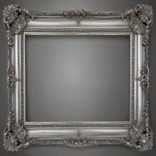 silver picture frame png