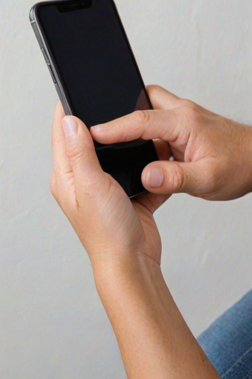 hand holding cell phone
