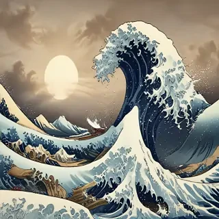 great wave wallpaper