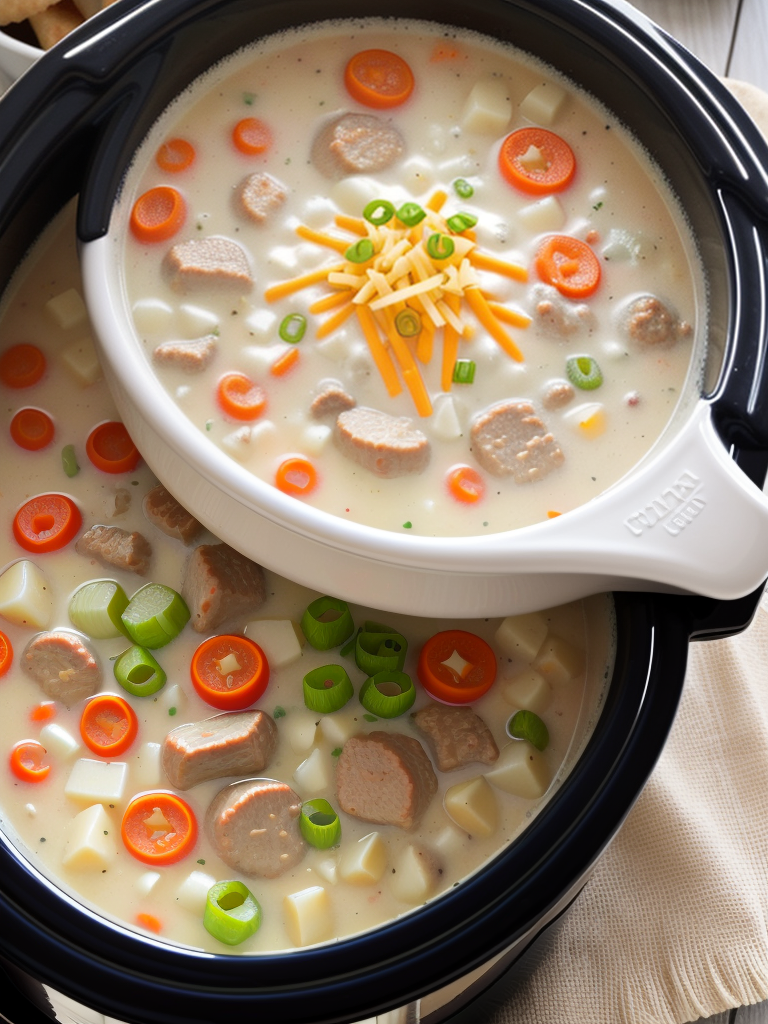 crock pot creamy potato and hamburger soup
