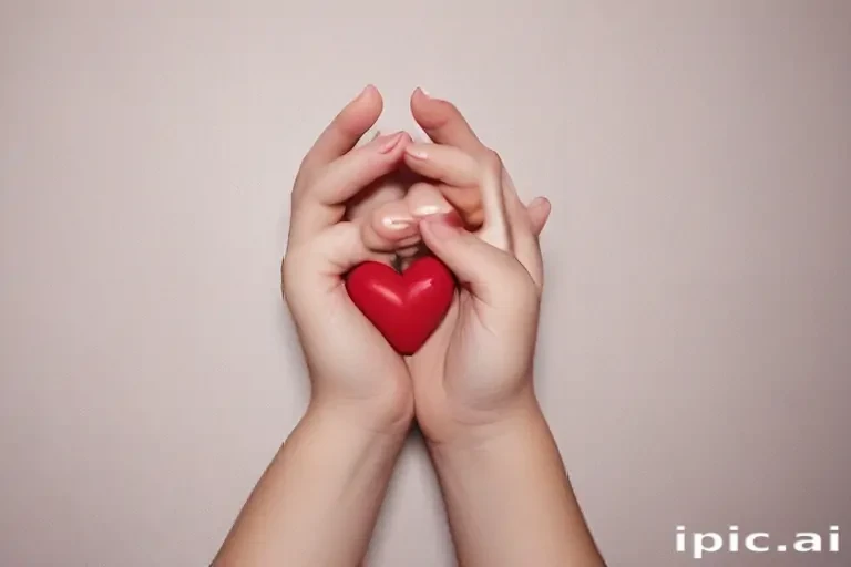 hand heart aesthetic