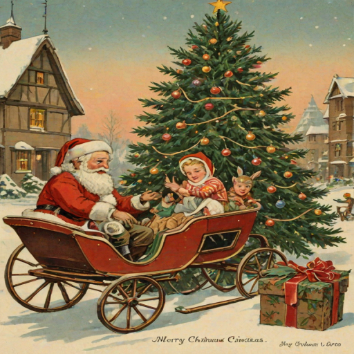 merry christmas vintage images
