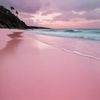 pink beach aesthetic