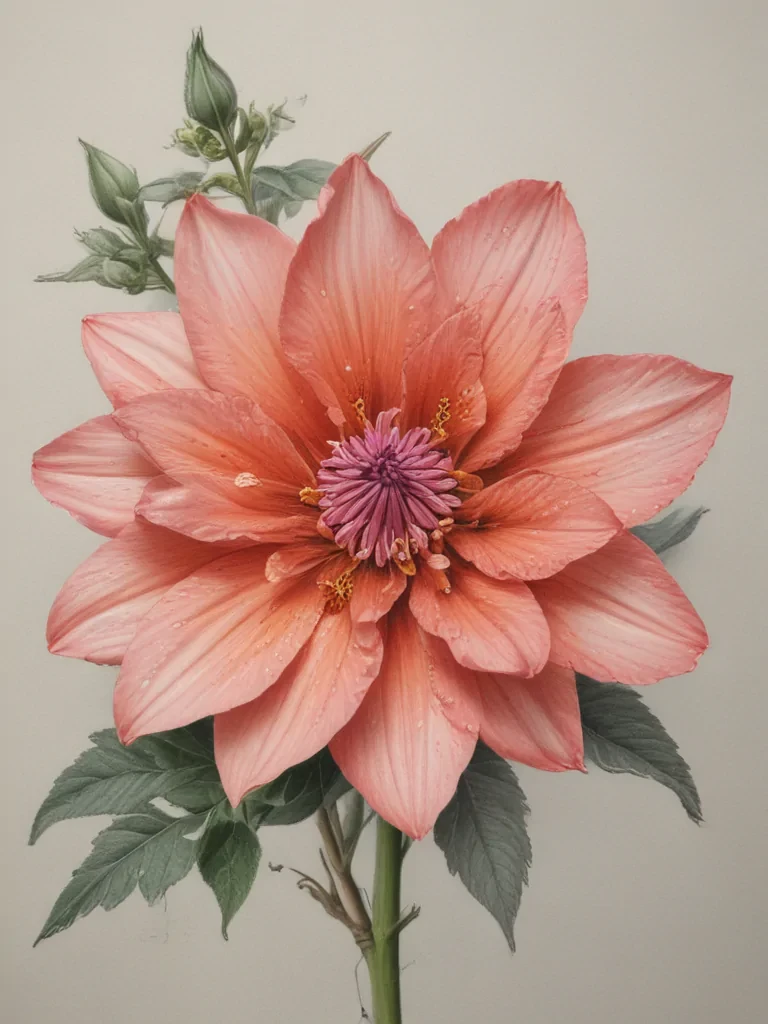 flower pencil drawing