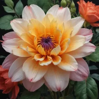 flower drawing with color