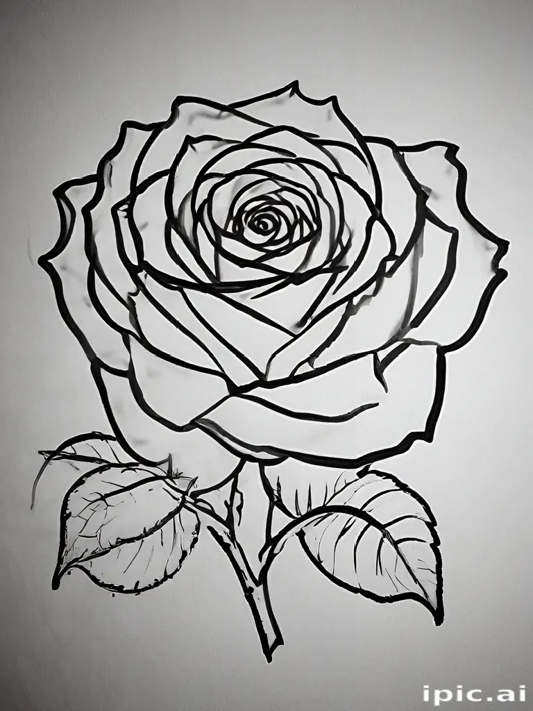 rose outline
