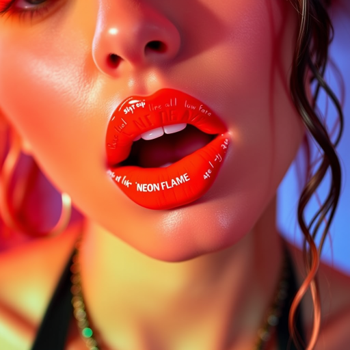 Daring "Neon Flame" lip ink provides an electrifying orange-red hue with incredible staying power, ideal for making a bold statement at concerts and festivals