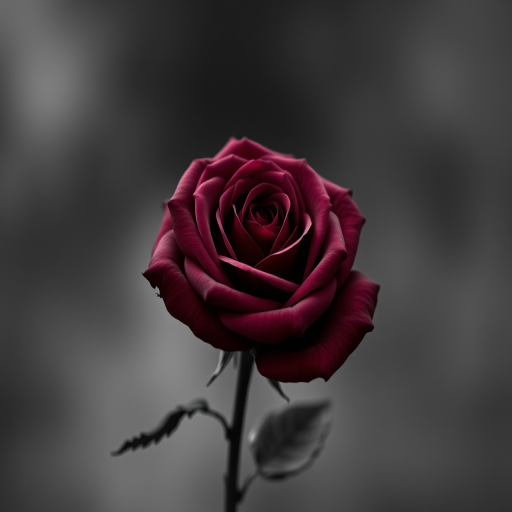 rose with black and white background