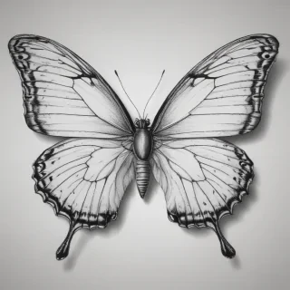 outline drawing of a butterfly