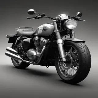 motorcycle clipart black and white