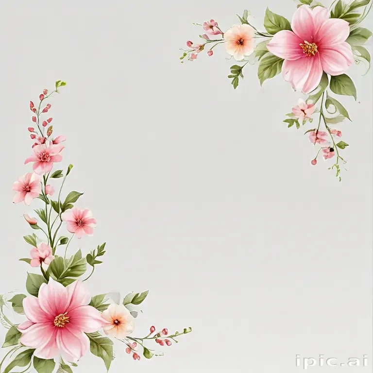 flower transparent border