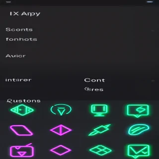 neon app icons