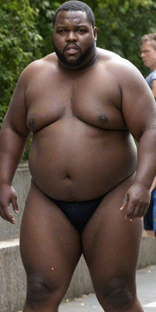 black fat man