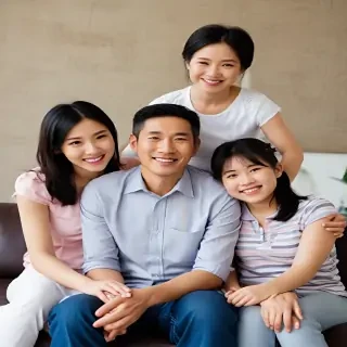 free use asian family