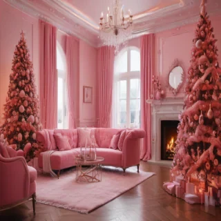 pink christmas aesthetic