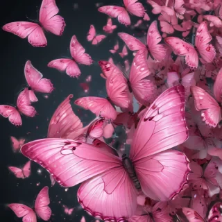 pink butterflies png