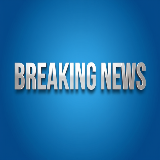 Create a clean and modern graphic with the text "BREAKING NEWS" in large, bold, metallic letters centered on a gradient blue background, using a DSLR camera with a 50mm lens, f/1.8 aperture, ISO 100, and soft diffused lighting for clarity and vibrancy.