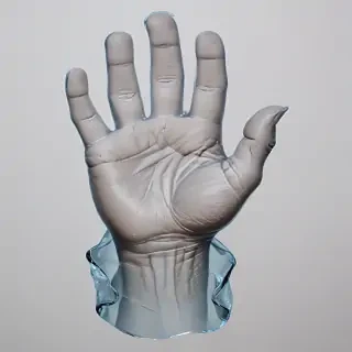transparent prayer hand