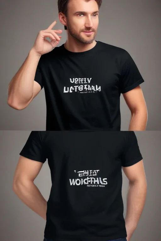black t shirt mockup