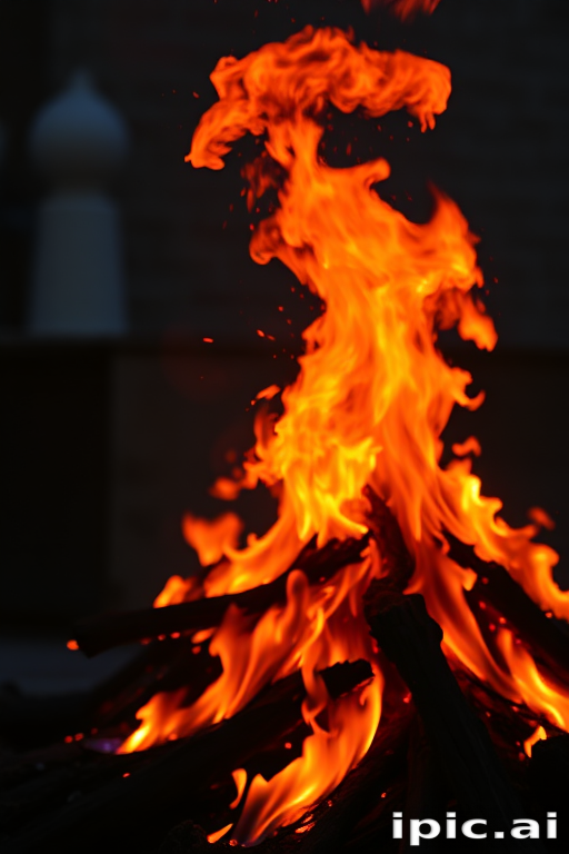 background with fire