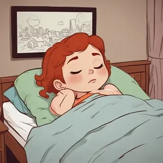 sleeping in cartoons