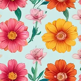 drawings of flowers with color