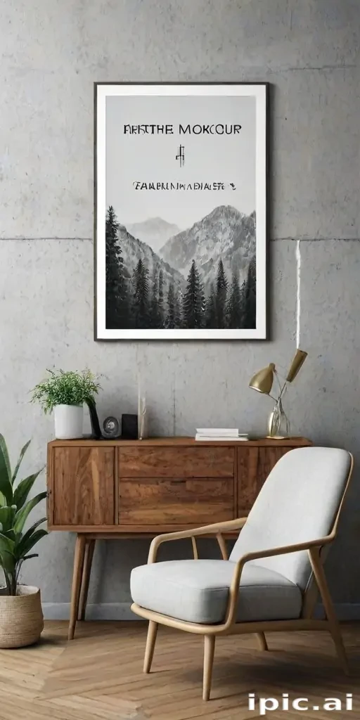 mockup wall art