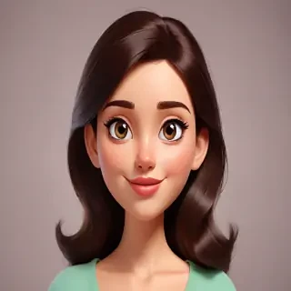 brunette cartoon character