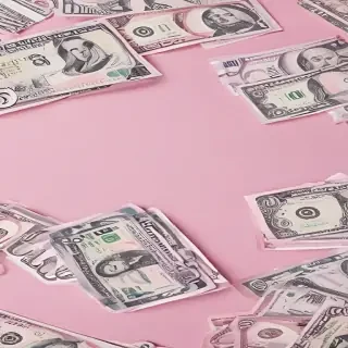 pink money background