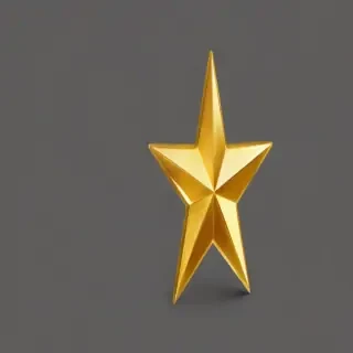 transparent gold star