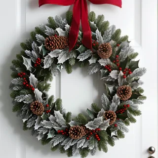 transparent christmas wreath