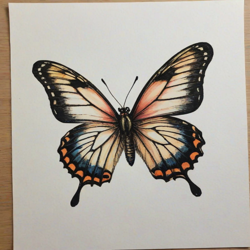 butterfly drawign