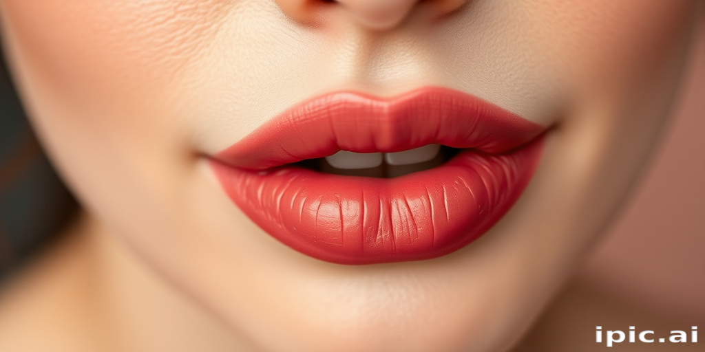 Romantic dusty rose lips with a velvet-like texture, timeless and feminine, perfect for vintage-inspired looks and bridal beauty