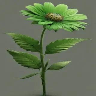green flower png