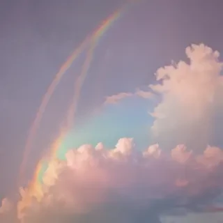 pastel coloured rainbow