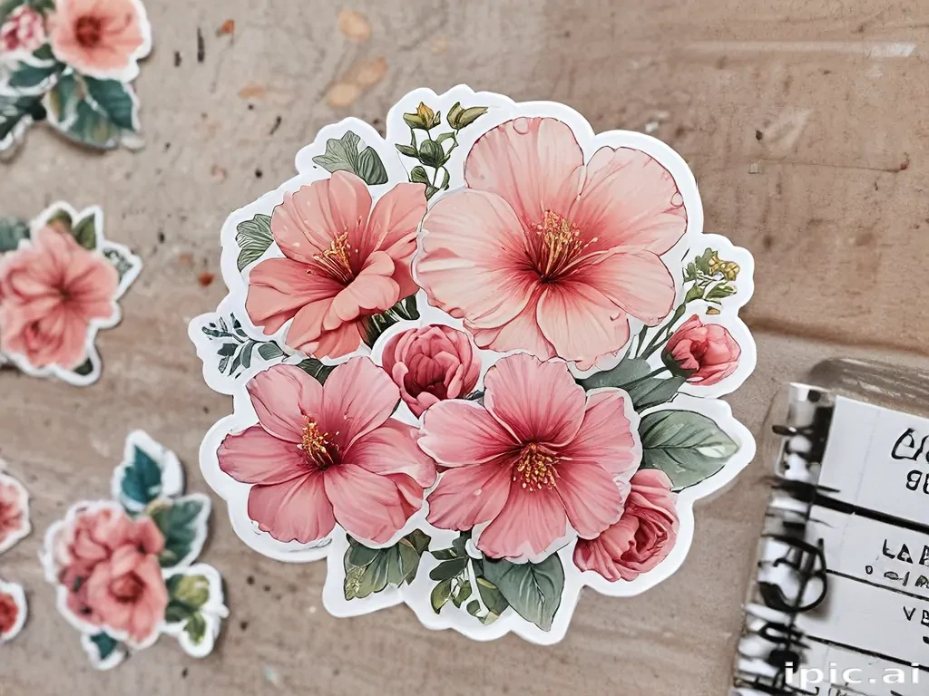 aesthetic flower stickers