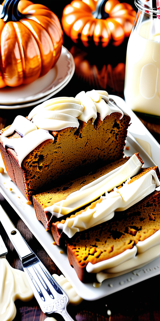 pumpkin bread cream cheese icing