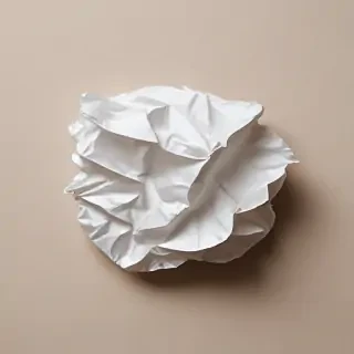 crumpled up paper