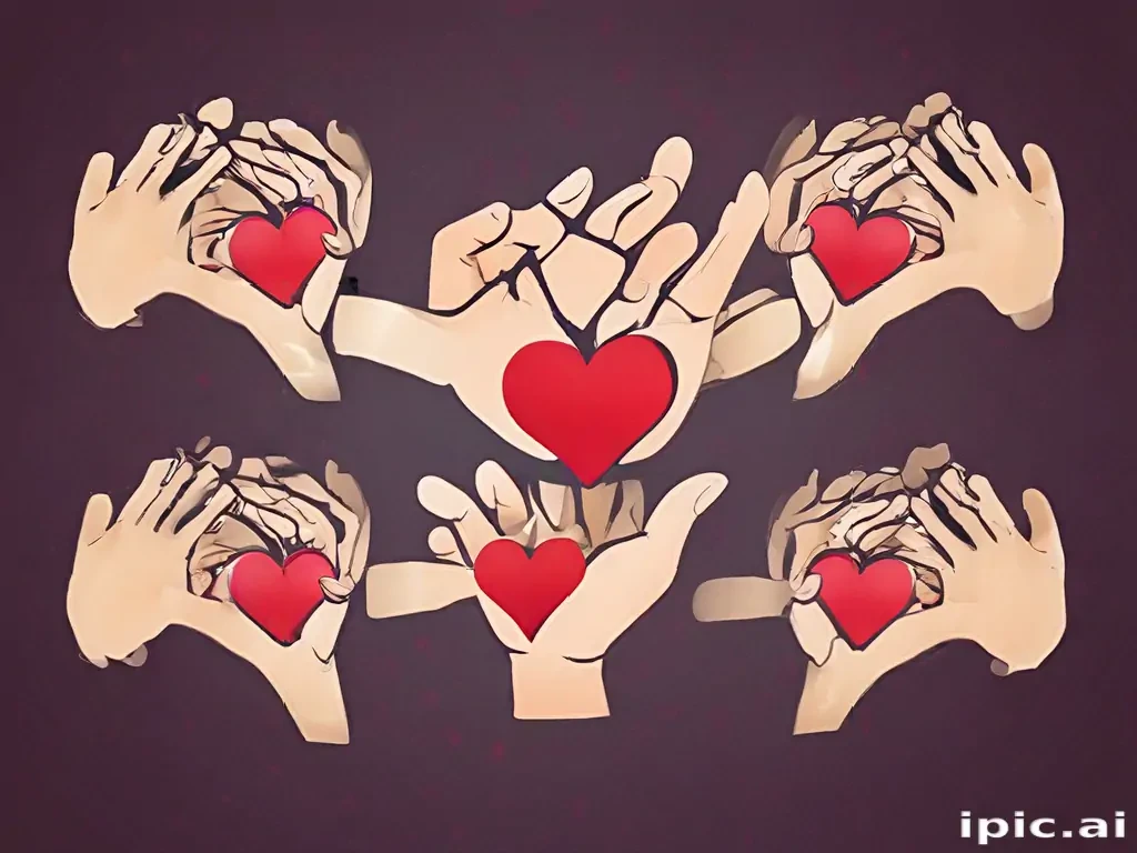 heart hands clipart