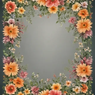 flower border transparent