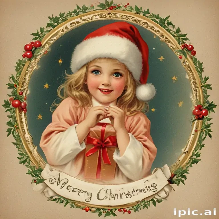 vintage merry christmas image