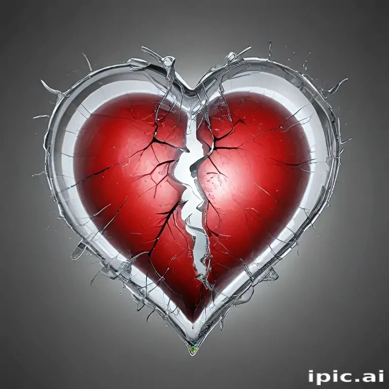 transparent broken heart